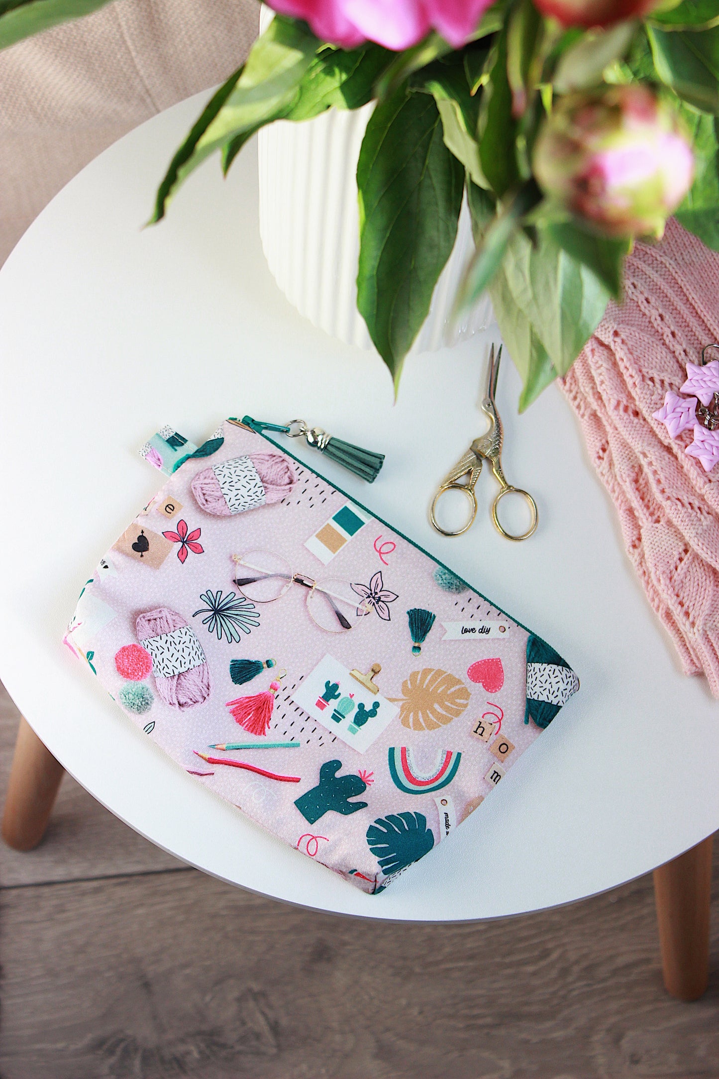 "Love DIY" Zipper Notions Pouch