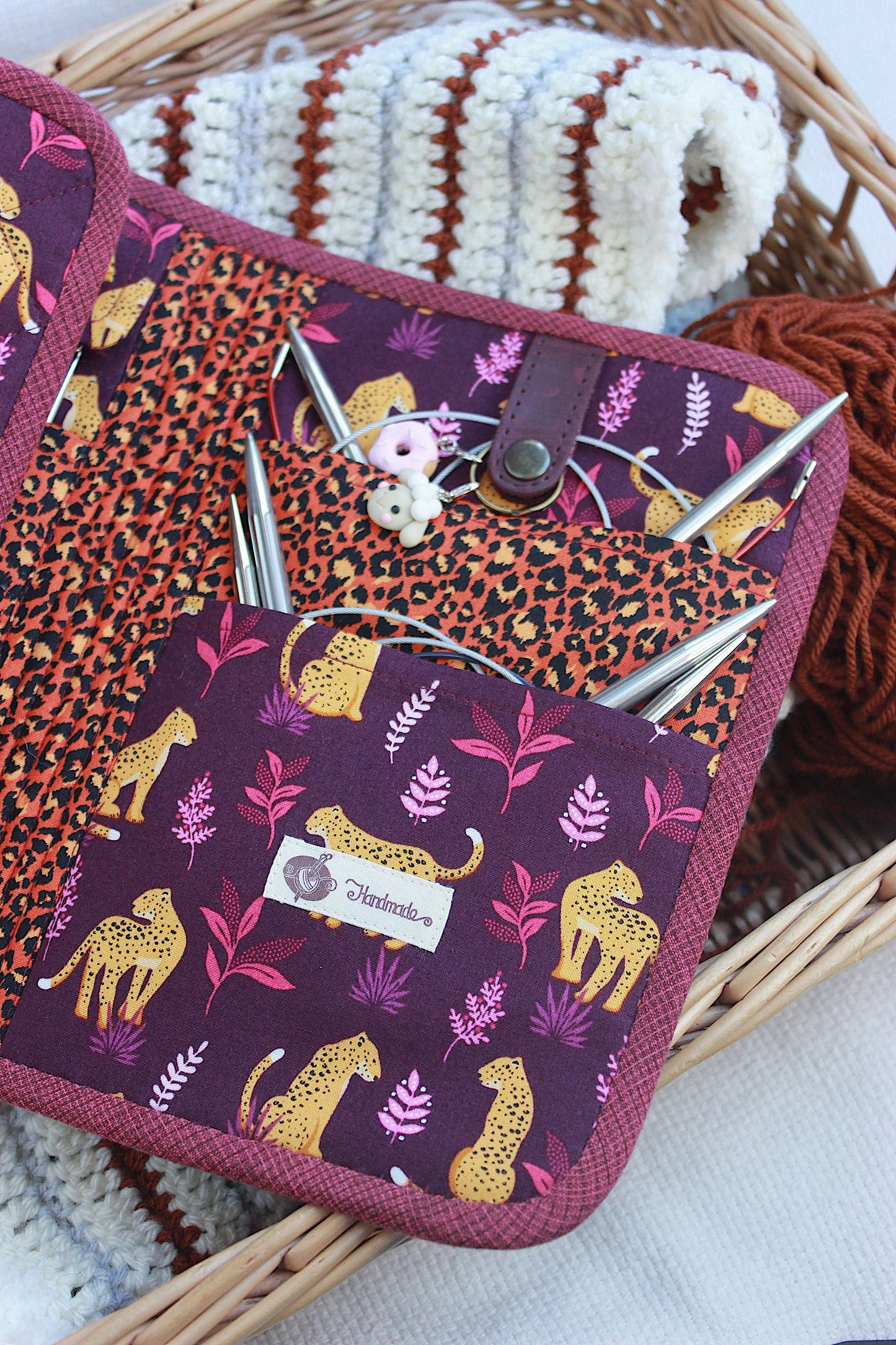 Cheeky Leopard Knitting Needle Case