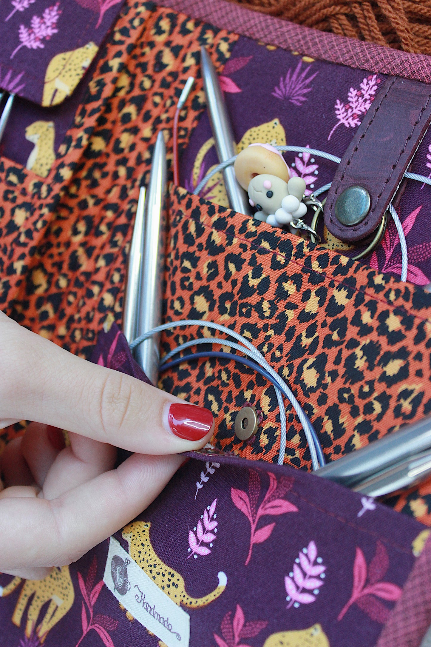 Cheeky Leopard Knitting Needle Case