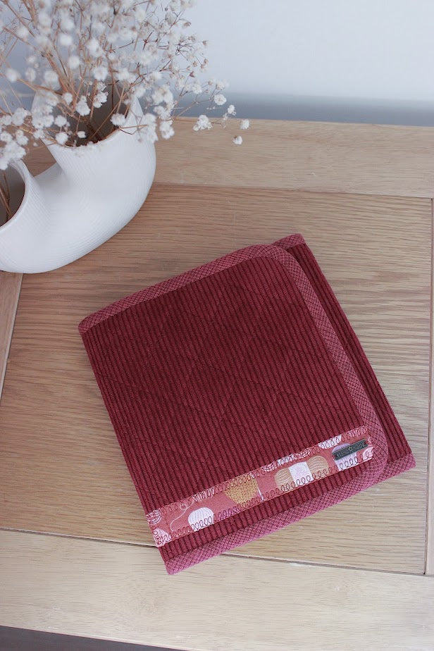 Burgundy Corduroy Knitting Needle Case