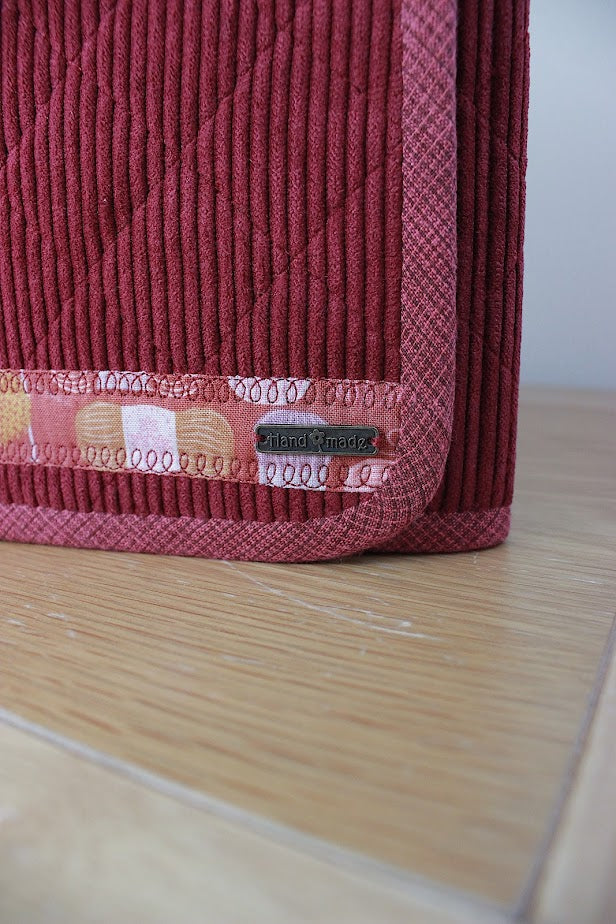 Burgundy Corduroy Knitting Needle Case