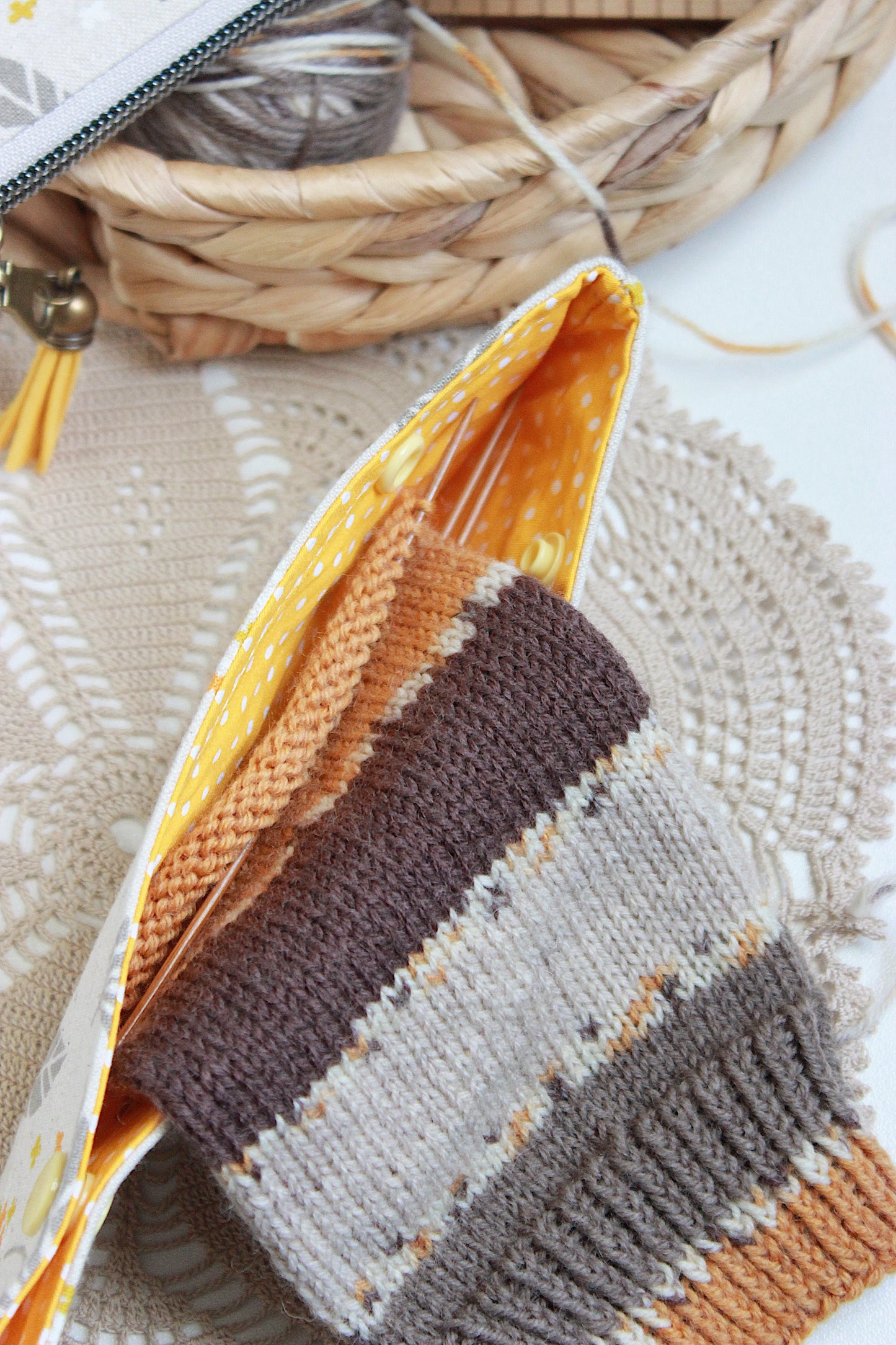 Knitting Notions Pouch & DPN Holder Set