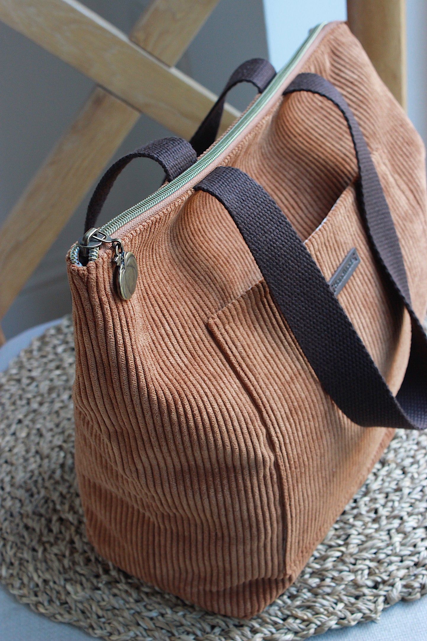 Ginger Corduroy Zipper Project Bag