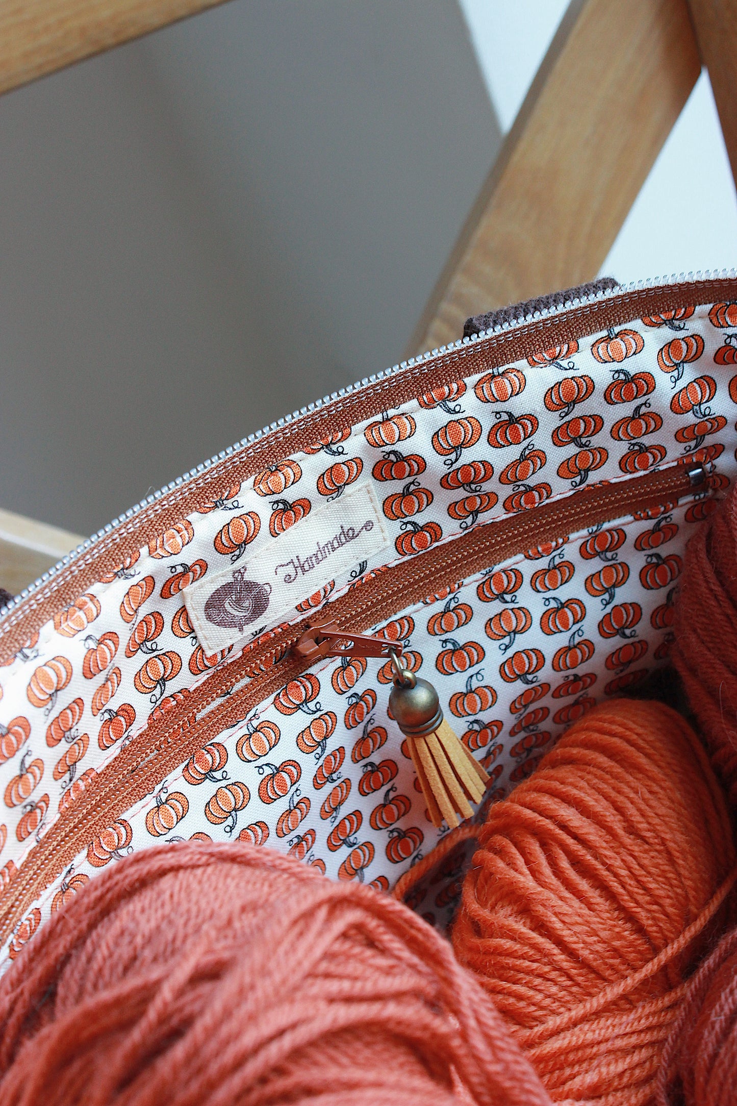 Ginger Corduroy Zipper Project Bag