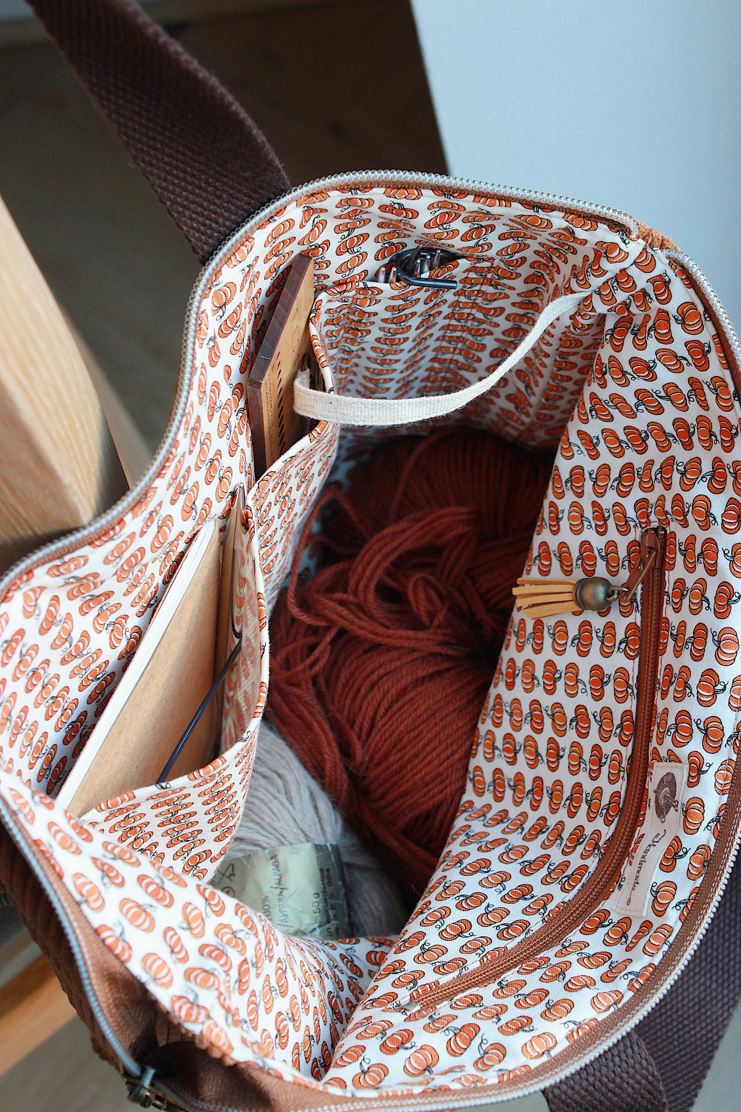 Ginger Corduroy Zipper Project Bag