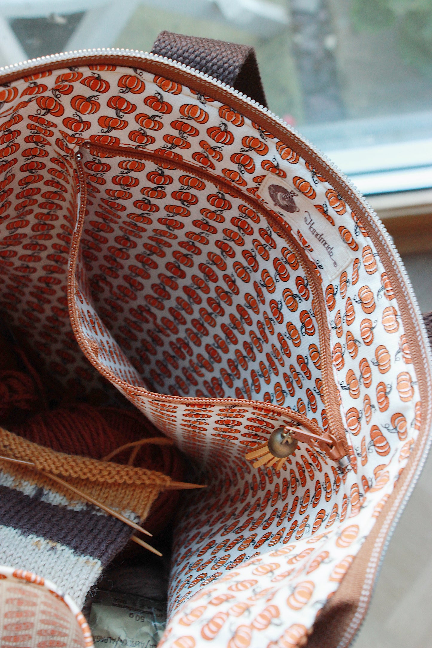 Ginger Corduroy Zipper Project Bag