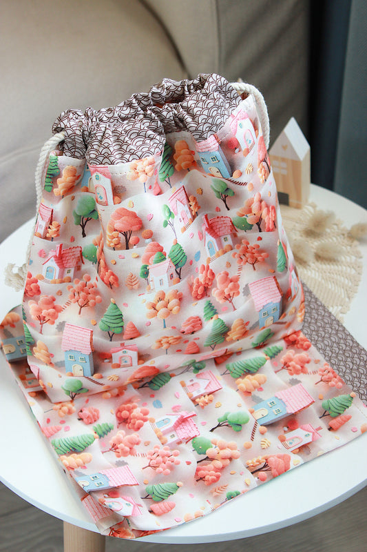 Autumnal Drawstring Project Bag
