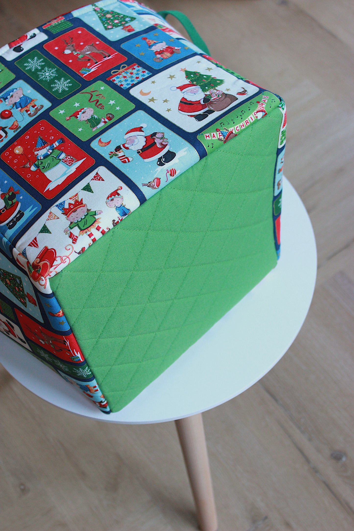 Large Christmas Knitting Project Bag / Storage Basket