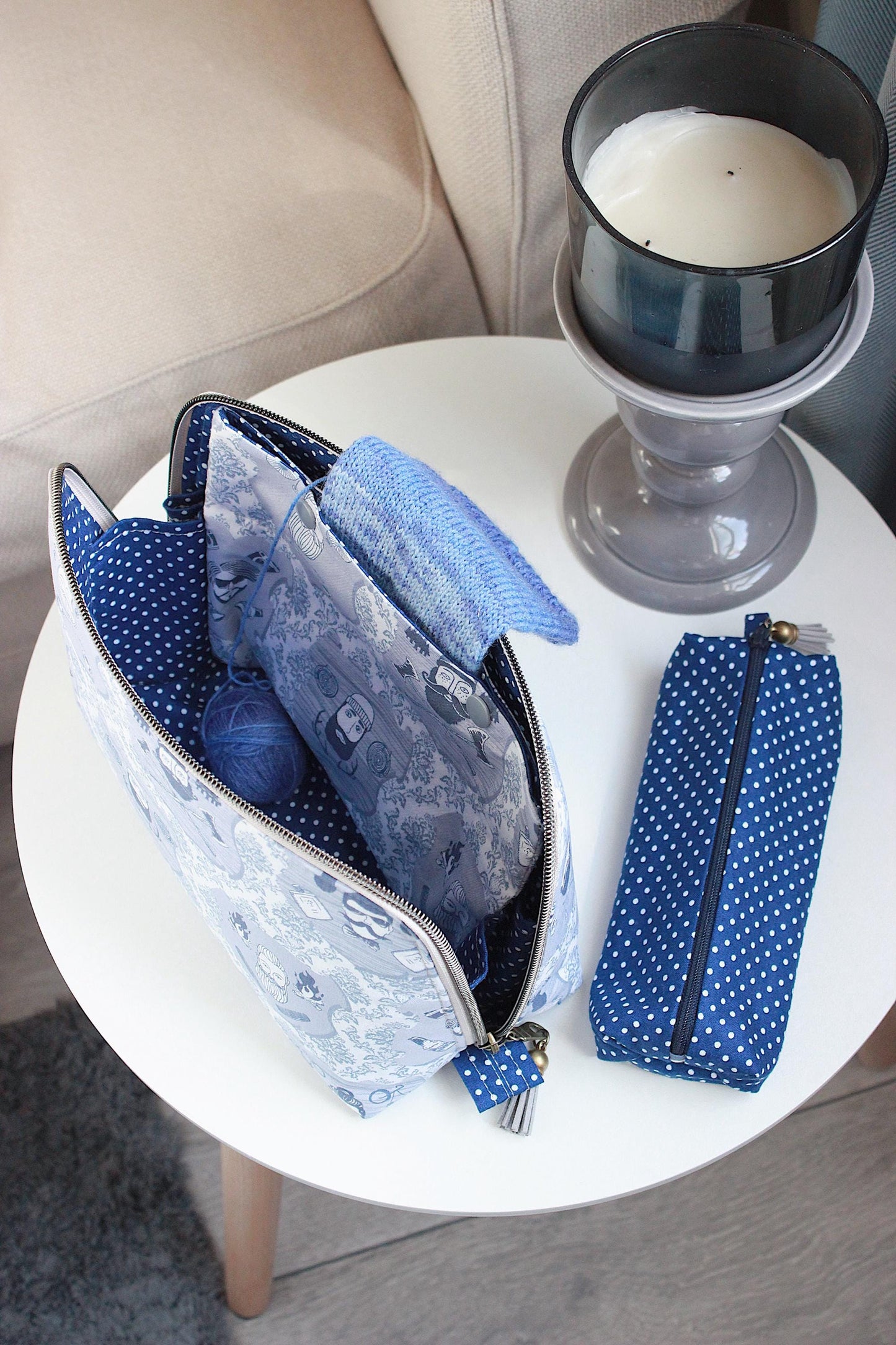 Father’s Day Knitting Project Bag – “Bearded Gents” Edition