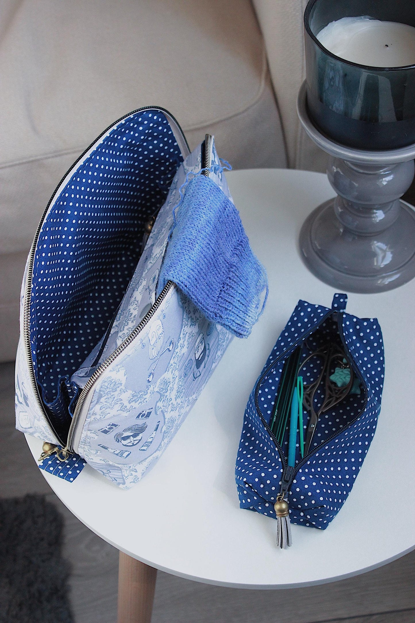Father’s Day Knitting Project Bag – “Bearded Gents” Edition