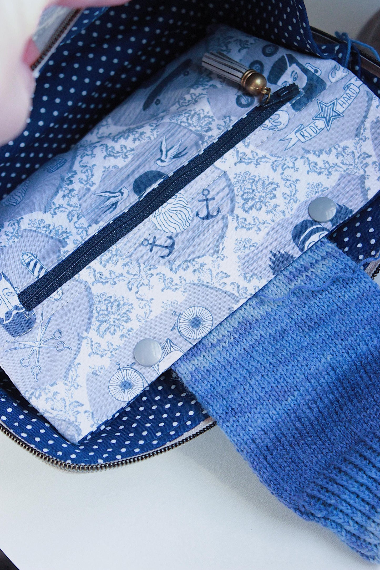 Father’s Day Knitting Project Bag – “Bearded Gents” Edition