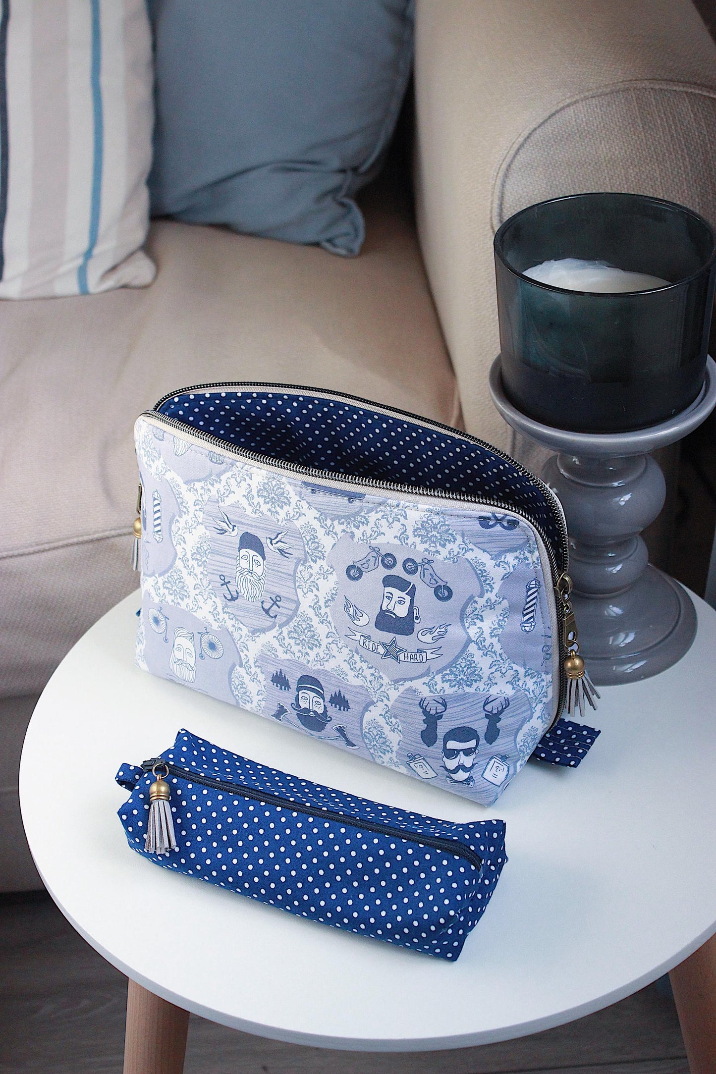 Father’s Day Knitting Project Bag – “Bearded Gents” Edition